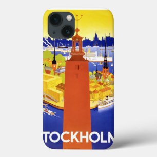Stockholm Vintage Travel Poster gerestaureerd Case-Mate iPhone Case