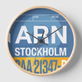 Stockholm Wall Clock: tijd om te reizen (Voorkant)