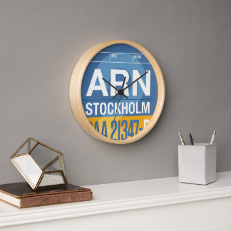 Stockholm Wall Clock: tijd om te reizen