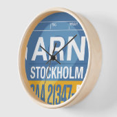 Stockholm Wall Clock: tijd om te reizen (Hoek)