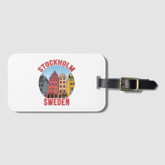 Stockholm Zweden Bagagelabel (Voorkant (horizontaal))