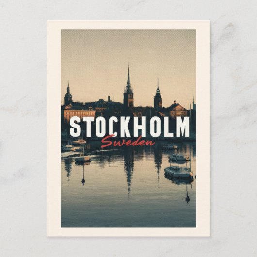 Stockholm Zweden Briefkaart (Voorkant)