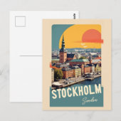 Stockholm Zweden Briefkaart (Voorkant / Achterkant)