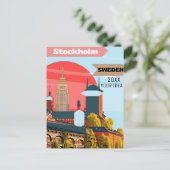 Stockholm Zweden Briefkaart Art, Stockholm Briefka (Staand voorkant)