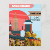 Stockholm Zweden Briefkaart Art, Stockholm Briefka (Voorkant)