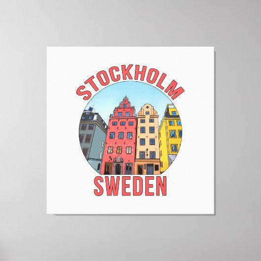 Stockholm Zweden Canvas Afdruk (Voorkant)