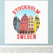 Stockholm Zweden Canvas Afdruk (Insitu (Houten vloer))