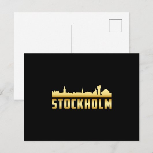 Stockholm Zweden City Skyline Cityscape Funny Gift Briefkaart (Voorkant / Achterkant)