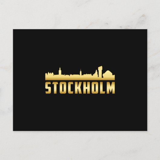 Stockholm Zweden City Skyline Cityscape Funny Gift Briefkaart (Voorkant)