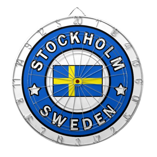 Stockholm Zweden Dartbord (Voorkant)