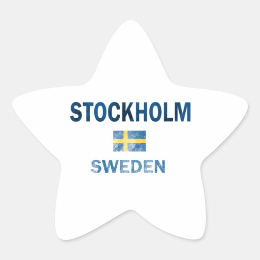 Stockholm Zweden Design Ster Sticker (Voorkant)