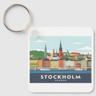 Stockholm Zweden Gamla Stan Pastel Reizen Sleutelhanger