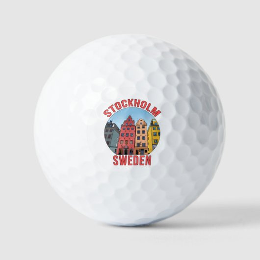 Stockholm Zweden Golfballen (Voorkant)