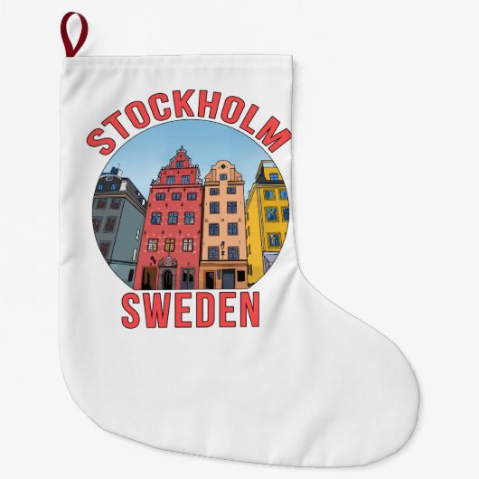 Stockholm Zweden Grote Kerstsok (Voorkant)