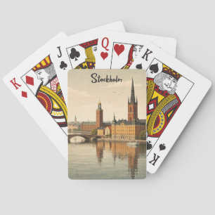 Stockholm Zweden Hedendaagse Elegante Stads Kunst Pokerkaarten