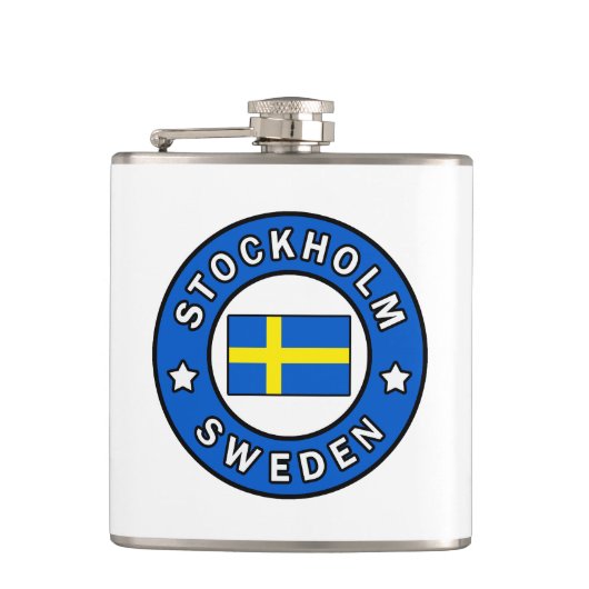 Stockholm Zweden Heupfles (Voorkant)