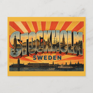 Stockholm Zweden Hoofdstad Archipel Briefkaart