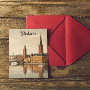Stockholm Zweden Huidige Stads Kunst Briefkaart