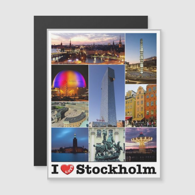 Stockholm - Zweden - I Love - (Voorkant / Achterkant)