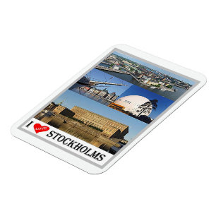Stockholm - Zweden - I Love - Magnet Magneet