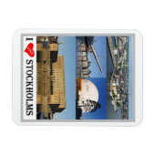 Stockholm - Zweden - I Love - Magnet Magneet (Horizontaal)