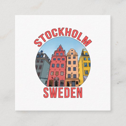 Stockholm Zweden Informatiekaartje (Voorkant)