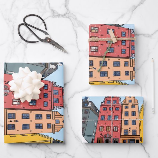 Stockholm Zweden Inpakpapier Vel (Voorkant)
