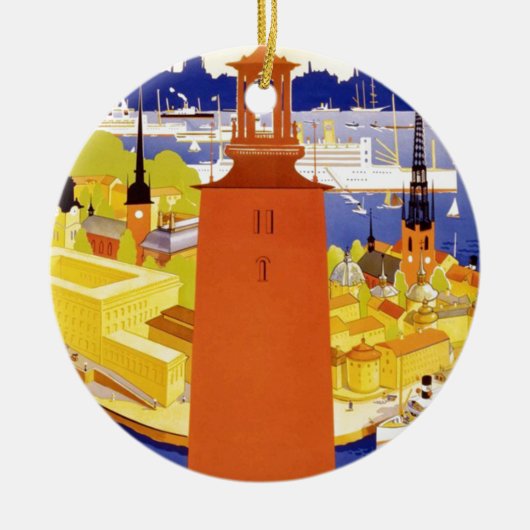 Stockholm Zweden Keramisch Ornament (Voorkant)