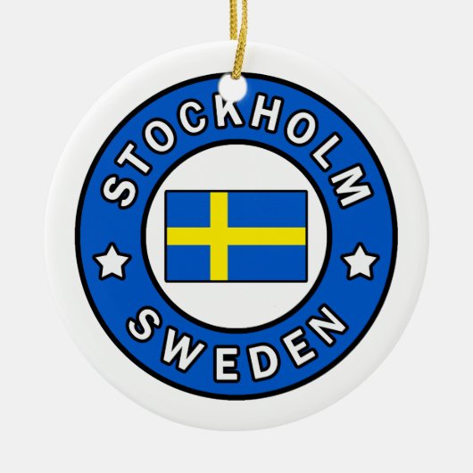 Stockholm Zweden Keramisch Ornament (Voorkant)
