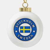 Stockholm Zweden Keramische Bal Ornament (Voorkant)