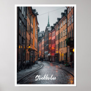Stockholm Zweden Kunst reis beroemde plaats Poster