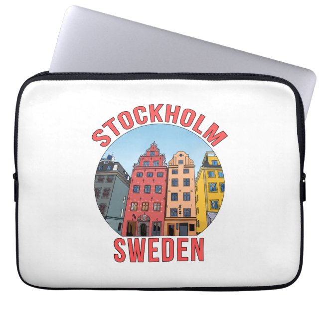 Stockholm Zweden Laptop Sleeve (Voorkant)