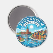 Stockholm Zweden Magneet (Voorkant / Achterkant)