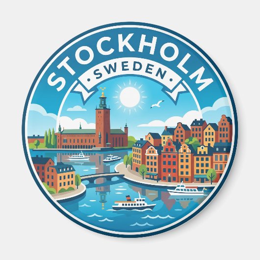 Stockholm Zweden Magneet (Voorkant)