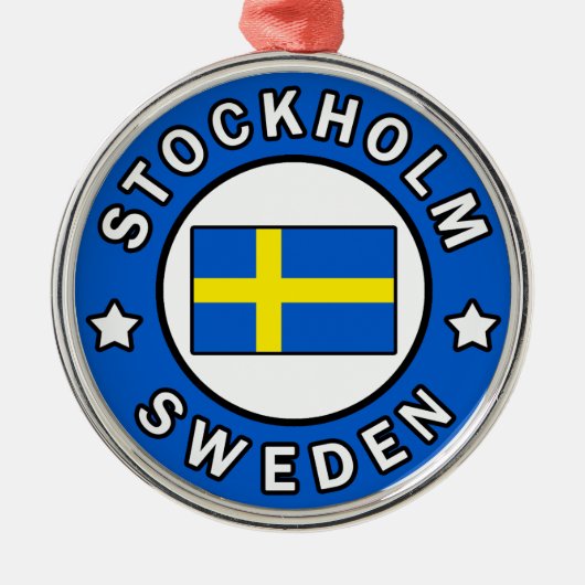 Stockholm Zweden Metalen Ornament (Voorkant)