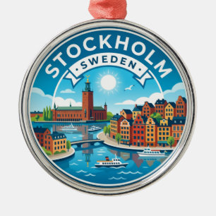 Stockholm Zweden Metalen Ornament