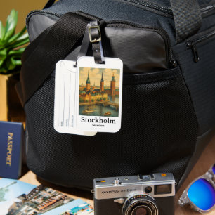 Stockholm Zweden Nordic Travel Bagagelabel