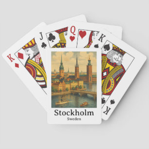  Stockholm Zweden Nordic Travel Pokerkaarten