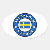 Stockholm Zweden Ovale Sticker (Voorkant)