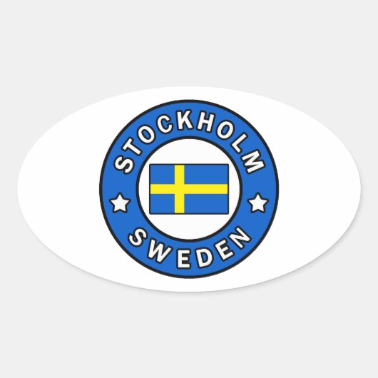 Stockholm Zweden Ovale Sticker (Voorkant)