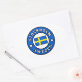 Stockholm Zweden Ovale Sticker (Envelop)