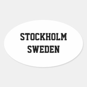 Stockholm Zweden ovale stickers