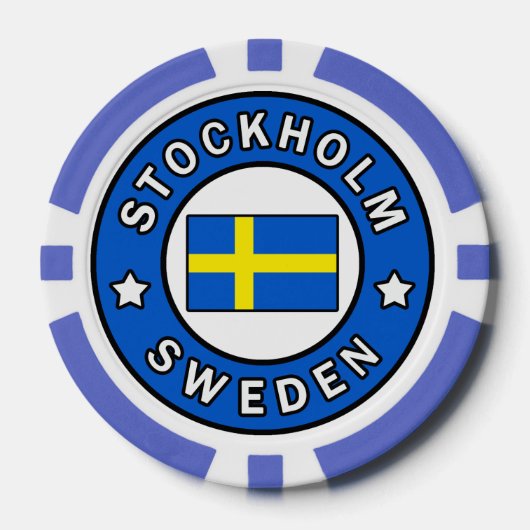 Stockholm Zweden Poker Chips (Voorkant)