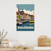 Stockholm Zweden Poster (Keuken)