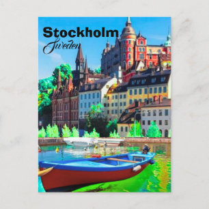 Stockholm Zweden Postkaart Kunst, Stockholm Postka
