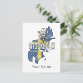 Stockholm Zweden Provincie Kaart Souvenir (Staand voorkant)