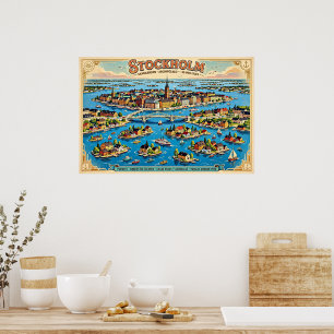 Stockholm Zweden Reisposter Poster