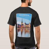 Stockholm Zweden Reisposter T-shirt (Achterkant)