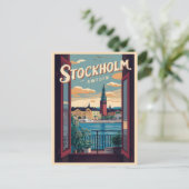 Stockholm Zweden Reizen  Balkon uitzicht Geschenke Briefkaart (Staand voorkant)