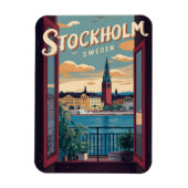 Stockholm Zweden Reizen  Balkon uitzicht Geschenke Magneet (Verticaal)
